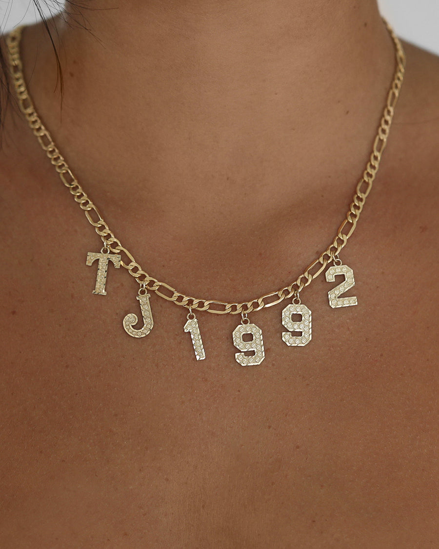 THE NUMBER DROP NECKLACE