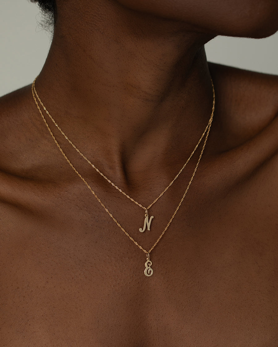 THE CURSIVE INITIAL NECKLACE