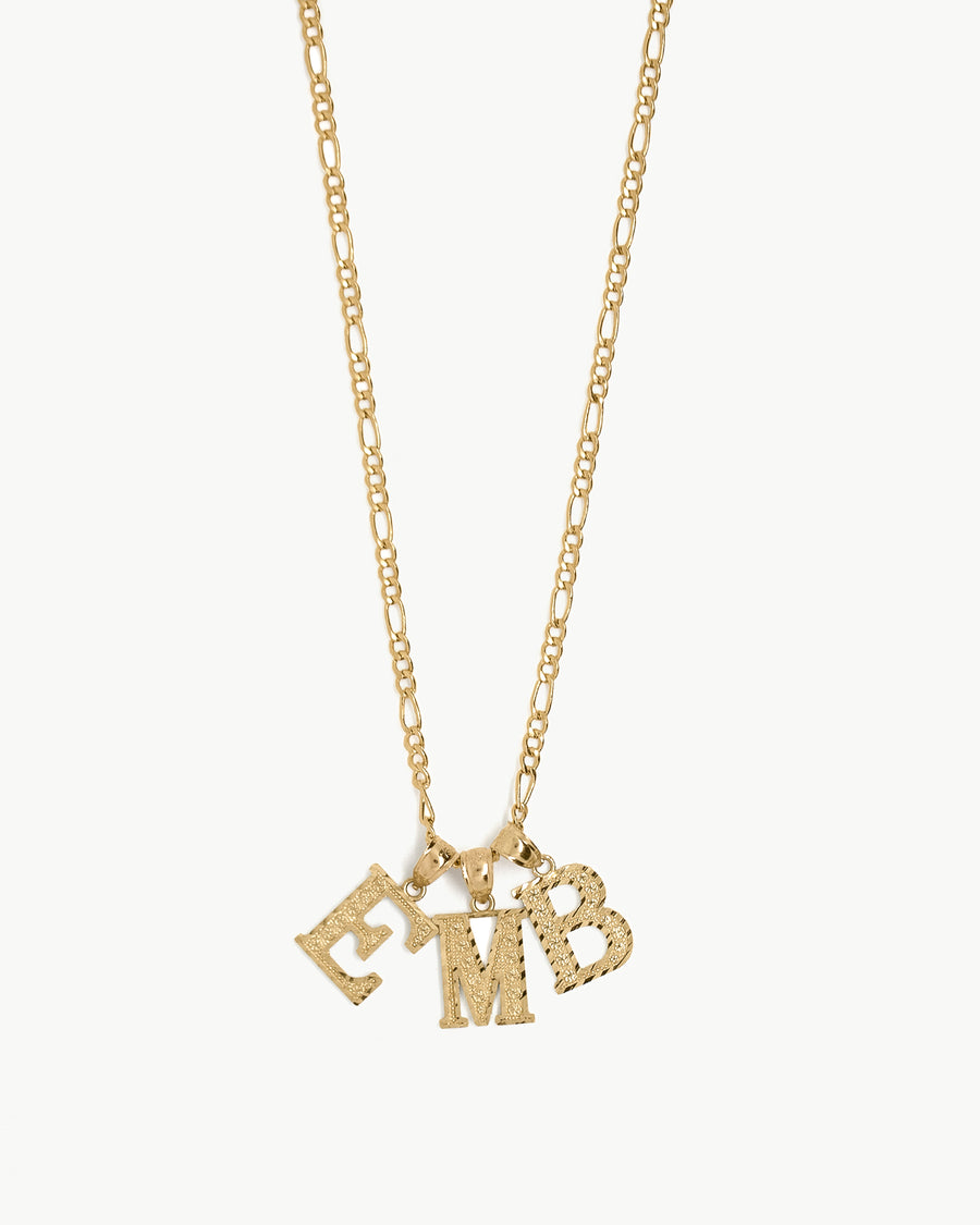 THE TRIPLE INITIAL NECKLACE
